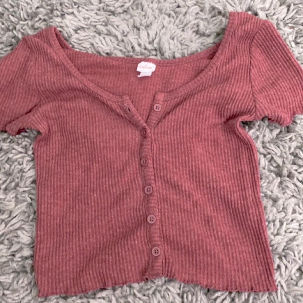 Maroon Botton Up Tank .